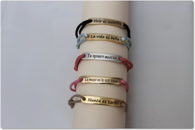  bracelets with phrases 